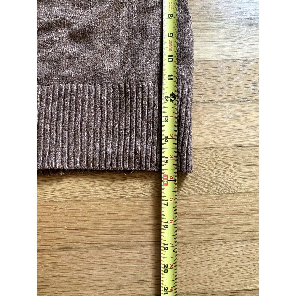 Cropped Brown Half Zip Sweater Vest - Size Small - Picture 4 of 4